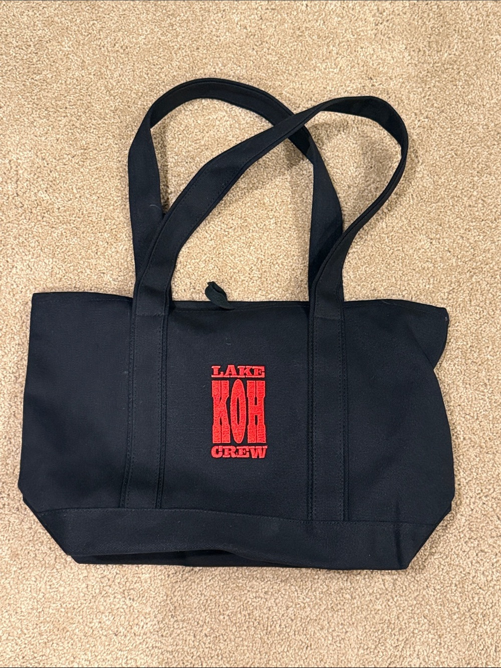 Black Tote Bag with Brandon Lake Tour Merch 'LAKE KOH CREW' Logo